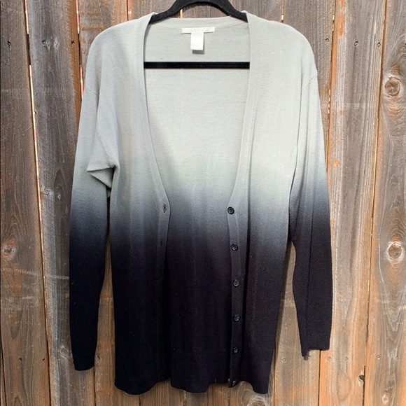 CHARLOTTE RUSSE black to grey ombré sweater - Picture 2 of 6